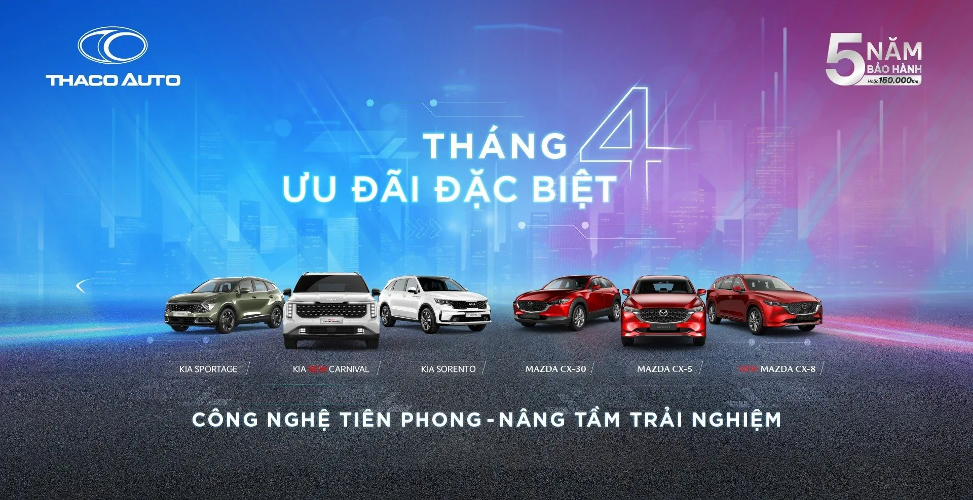 THACO AUTO Quảng Trị tri ân khách hàng với ưu đãi đặc biệt dịp 30/4 & 01/05